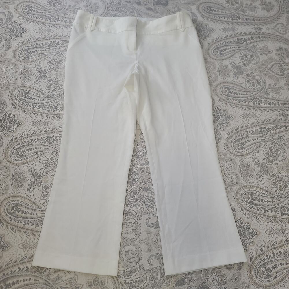 The Limited Studio 400 Cassidy Fit Dress pant white wide leg Sz 14 Office church